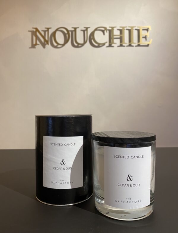 scented candle #cedar & oud
